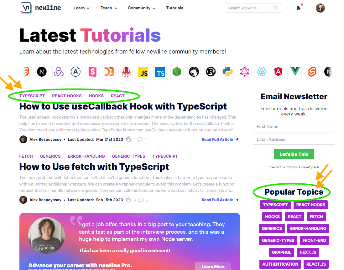 Exciting Updates to newline's Tutorial and Course Pages🚀
