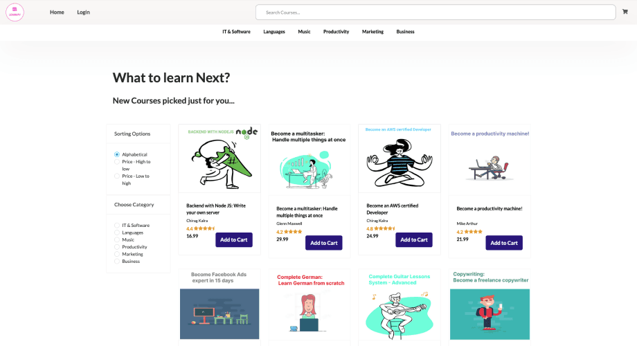 What you Will Build Image: Create a Homepage