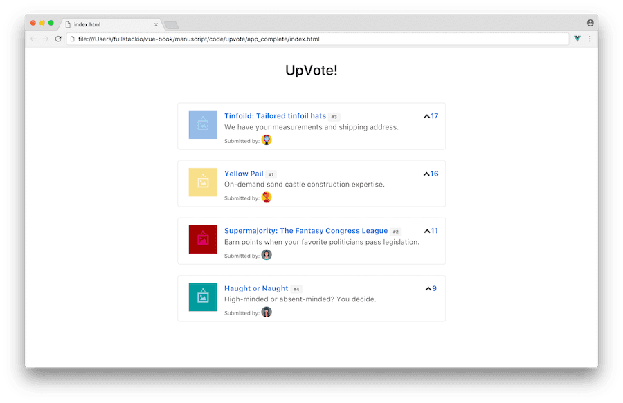 What you Will Build Image: A Voting Application
