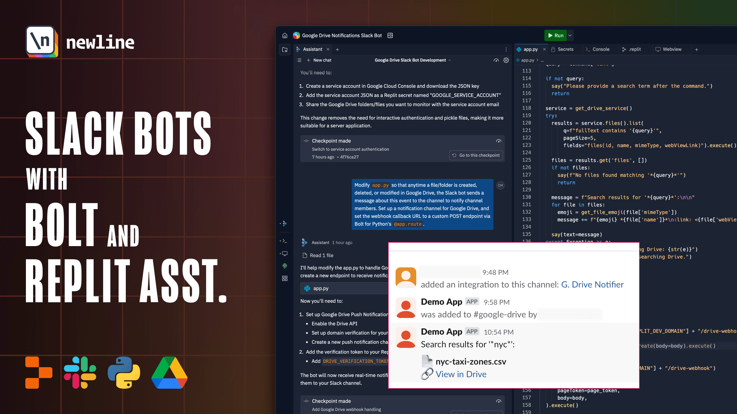 Thumbnail Image of Tutorial Creating a Slack Bot with Replit Assistant and Bolt (Part I)