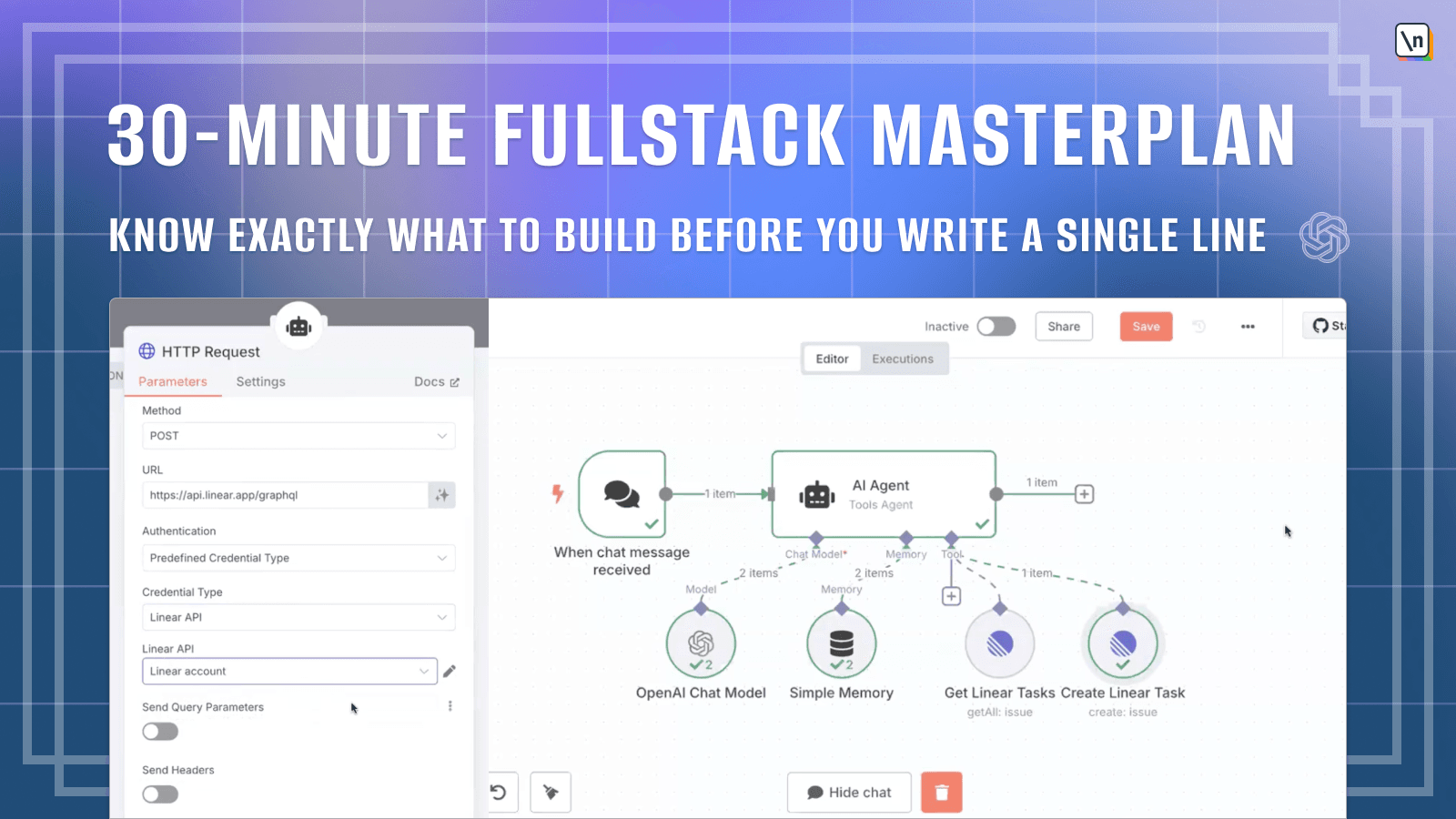 Thumbnail for the \newline course 30-Minute Fullstack Masterplan