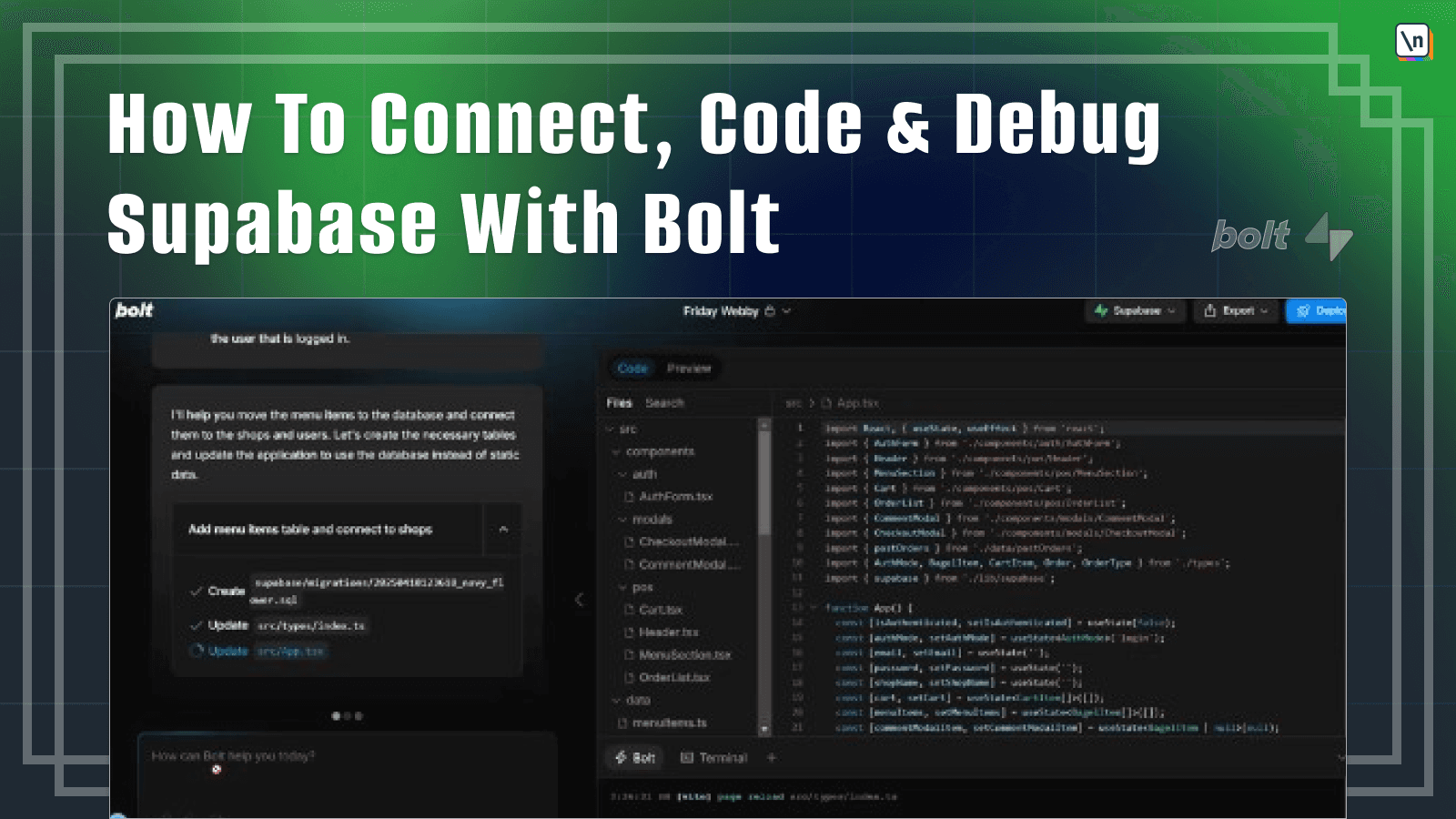 How To Connect, Code & Debug Supabase With Bolt