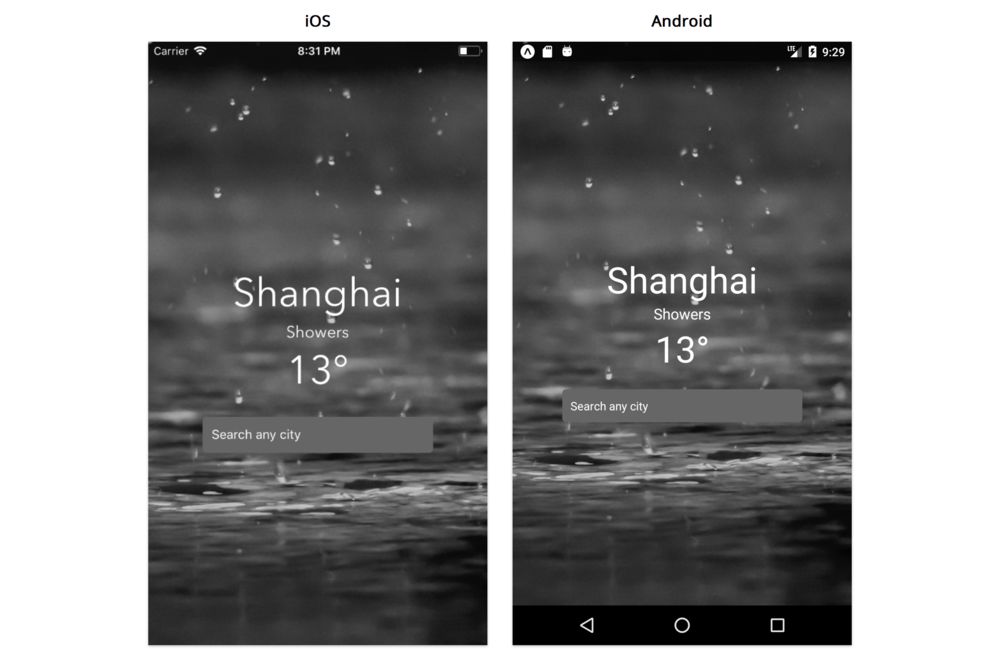 The completed app
